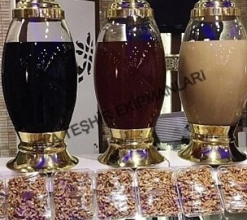 Musluklu Oval Cam Fanus