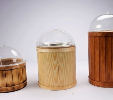 Doğal Ahşap Kova