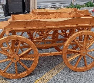 Ahşap Dekoratif Araba Standı