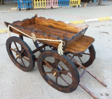 Ahşap Dekoratif Araba Standı