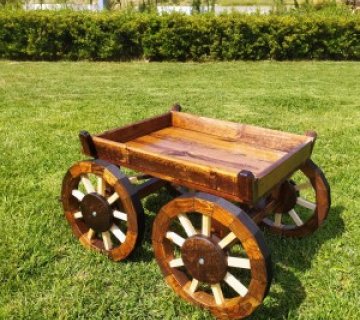 Ahşap Dekoratif Araba Standı