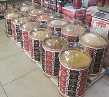 Kilim Desen Ahşap Kova