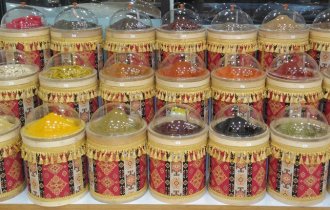 Kilim Desen Ahşap Kova